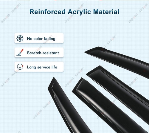 Fits 2006-2012 Toyota Rav4 Mugen Style Window Visor Vent Rain Guards Deflector - 第 7/15 張圖片
