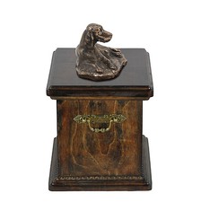 Setter lying, dog urn made of cold cast bronze, ArtDog, UK - kind1
