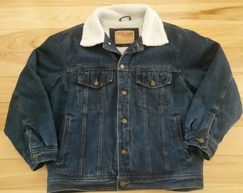 Sherpa Lined Denim Trucker Jacket Size 