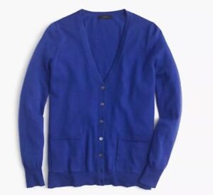 Xs Merino Cardigan Bleu Pull Laine Rond J Col Classique wZUUqO