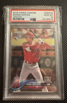2018 Topps Chrome Update Shohei Ohtani Rookie Debut PSA 10 #HMT32