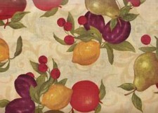 Picked Fresh Wilmington fruit food pears apples lemon kitchen fabric