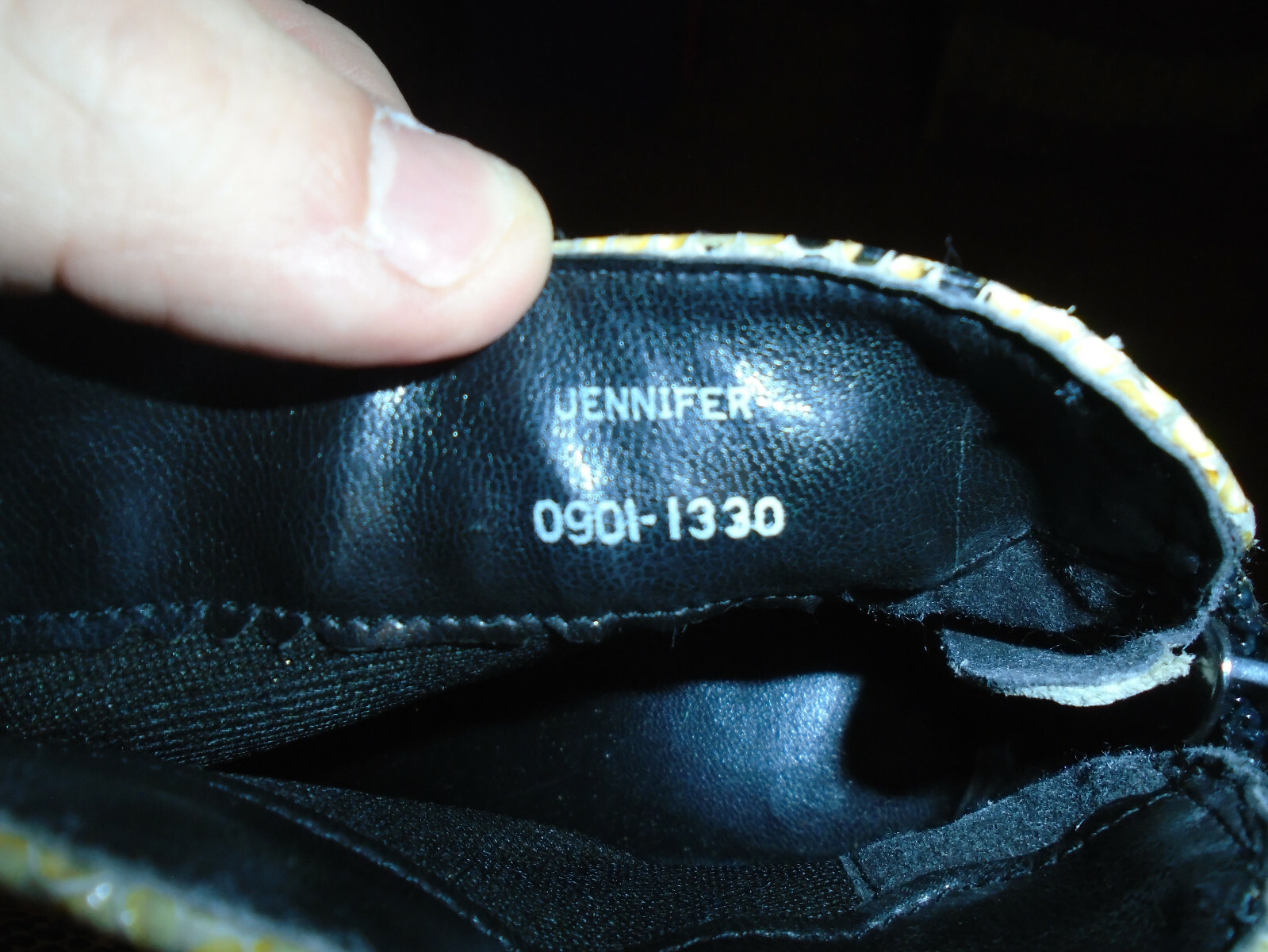 Sam & Libby Ankle Boots Python Snake Print Rear Z… - image 8