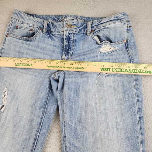 American Eagle Jeans Women's 12 Favorite Boyfriend Stretch Distressed Bootcut - Picture 8 of 14