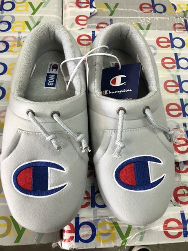 champion gray slippers