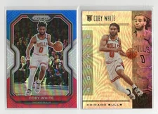 COBY WHITE CHICAGO BULLS 2019-20-21 PANINI ILLUSIONS PRIZM RED BLUE 2X RC LOT