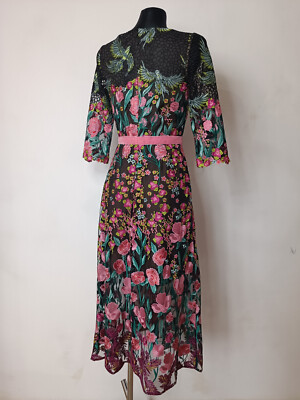 marchesa notte embroidered floral dress Floral Embroidered Gown