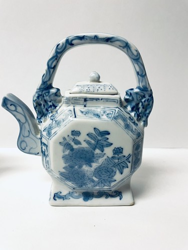 Lotto di 2 Cineiserie Vintage Meduim Porcellana Blu e Bianco Made in China Meduim - Foto 4 di 14
