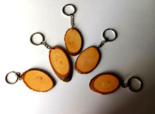 5Pc wooden homemade key tag key ring key chain gift custom made laser.engraved..