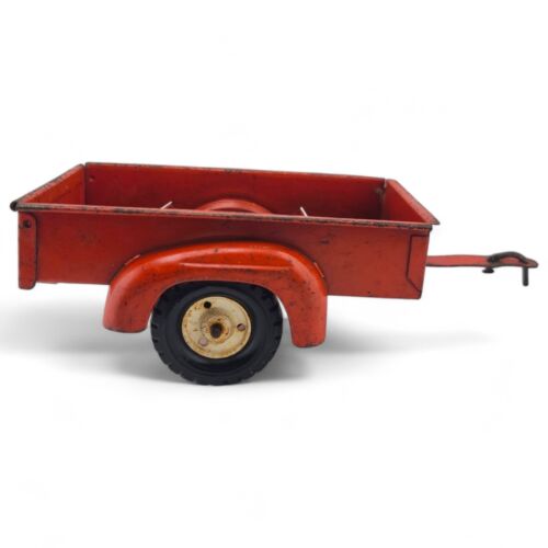 Vintage Carter Tru Scale Red Flair-Side Farm Utility Trailer Nice - Picture 3 of 9