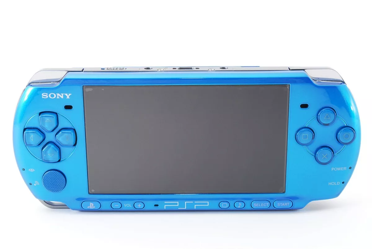 Sony PSP 3000 Vibrant Blue Console w/ Box and Charger Japan [Excellent]