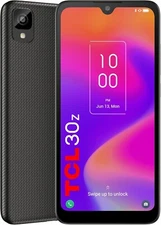 TCL 30 Z 32GB 4188O 4G LTE Factory Unlocked Black Smartphone Very Good