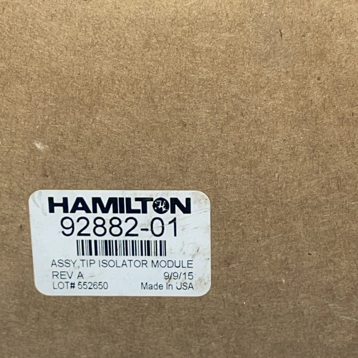 HAMILTON 92882-01 ASSY TIP ISOLATOR MODULE 5526500 | eBay 