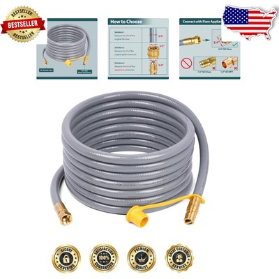 Durable 20FT Low Pressure LPG Hose - Compatible with Weber and Char-Broil