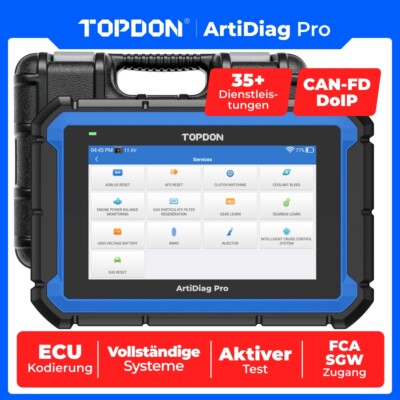 HOT Topdon Artidiag PRO 2.0 KFZ OBD2 Diagnosegerät ECU Coding 35+Services CAN FD