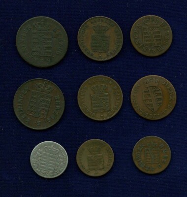 GERMANY SAXONY 1834 3 KREUZER, 1831 & 1832 1 KREUZER, 1812 & 1831 1/2 KREUZER,,