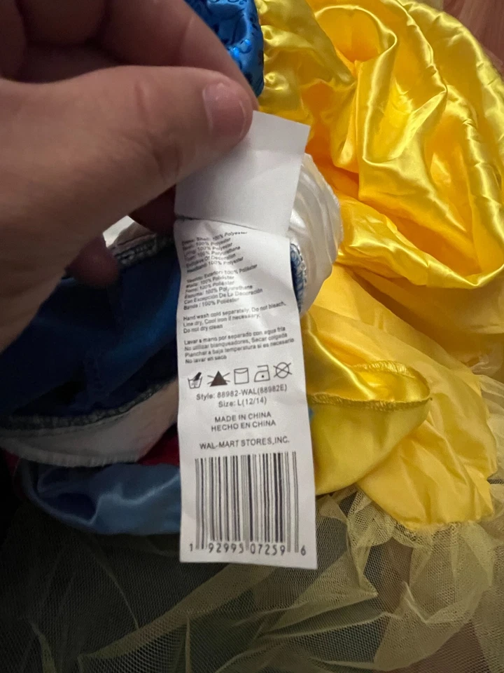 Disney Snow White Costume Princess Halloween Costume Play Dress Size L 12-14 - Image 3 of 4