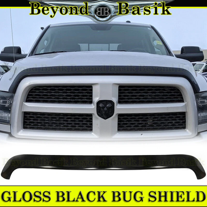 Protector de capó deflector protector contra insectos negro para Dodge Ram 2500 3500 OE MPR 2010-2018 Foto 2 de 2