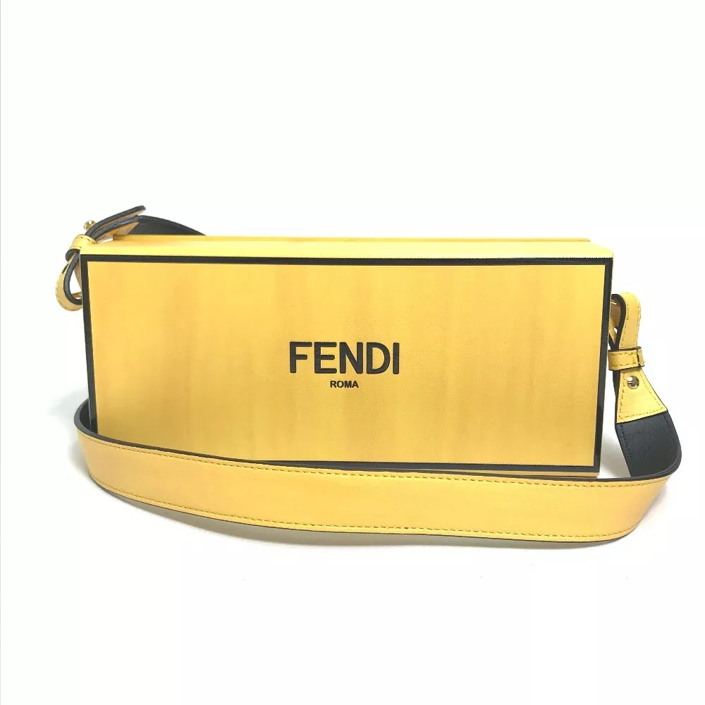 Pouches  Fendi Mens Baguette Pouch Yellow Fabric Bag > All