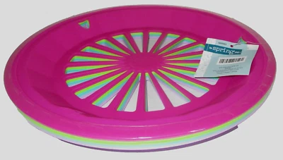 HOBBY LOBBY COLORFUL PAPER PLATE HOLDERS ~ 0.88" x 10.25" x 10.25" ~Set of 8
