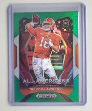 Trevor Lawrence 2021 Panini Prizm #181 Draft Picks All American Green Prizm RC