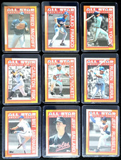American League All Star 1990 Topps MLB Card Lot (9) McGriff, Yount, Puckett NM+