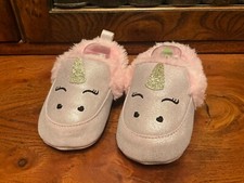 Baby Girls' First Steps Fur Lined Unicorn Shoes - Age 6-9M - New - Baby Shower