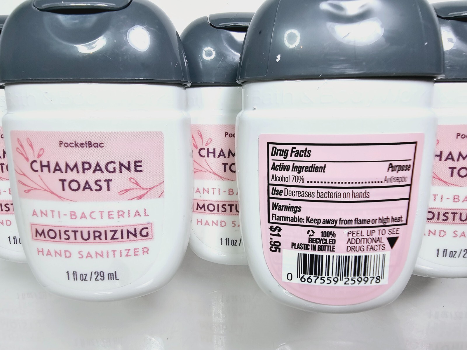 5 CHAMPAGNE TOAST Moisturizing Sanitizer POCKETBAC 1oz Bath & Body Works NEW eBay