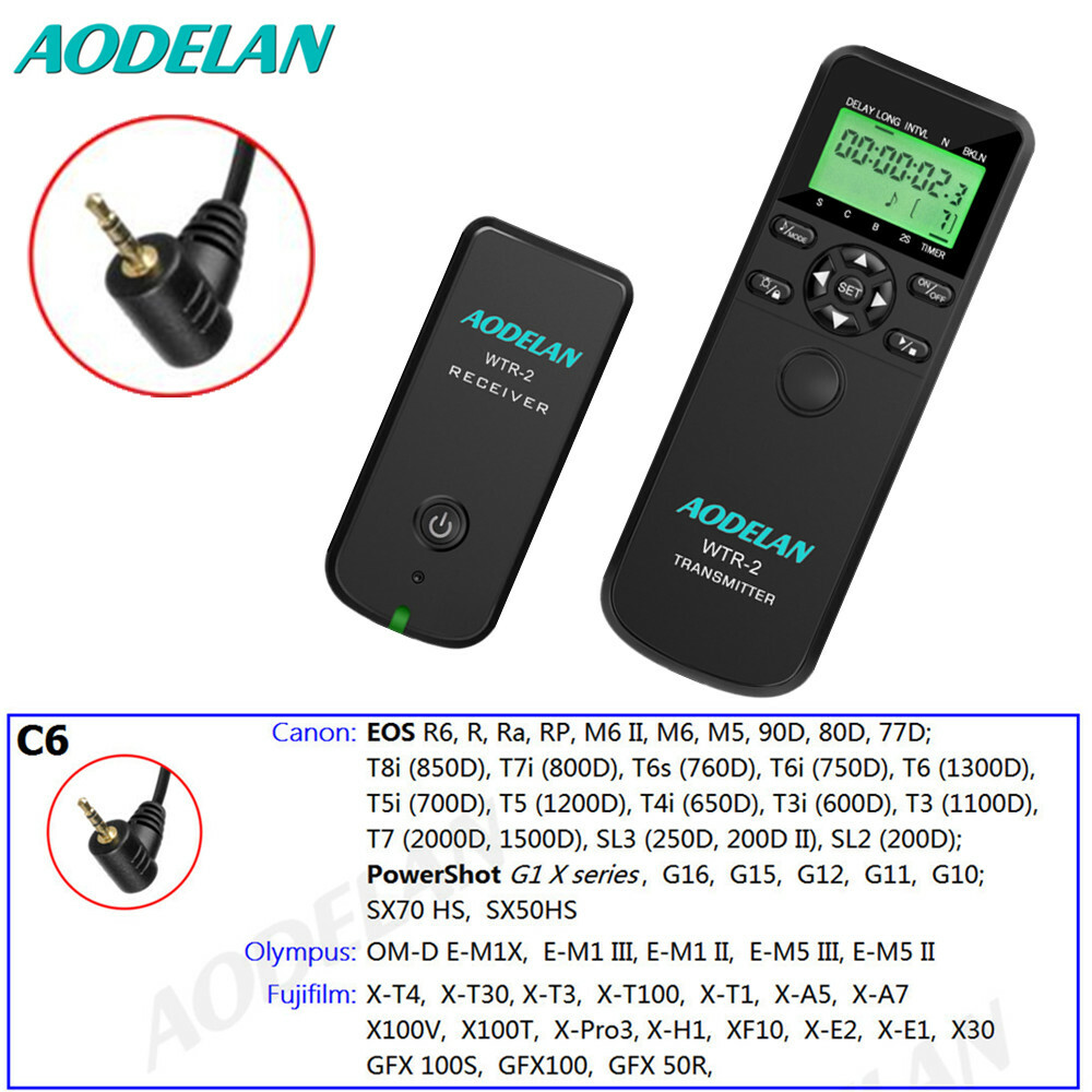 Wireless Camera Remote Timer Intervalometer For Canon EOS R7 R10