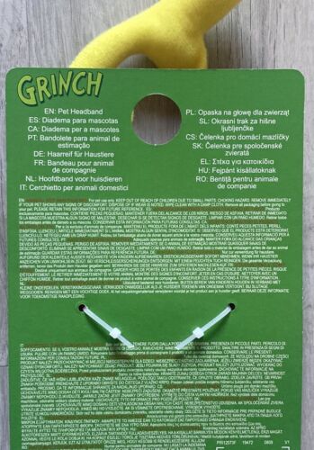 THE GRINCH CHRISTMAS DOG HEADBAND PET ACCESSORIES HAT FESTIVE PET GIFT NEW XMAS - Picture 10 of 12