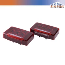 Fit For International Dot Rear Lamp LED 12V Square Truck Lamp LH & RH Pair Set