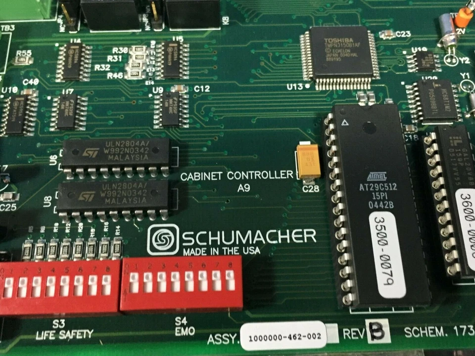 TARJETA PCB CONTROL GABINETE SCHUMACHER 1731-3003 REV B  Foto 2 de 3
