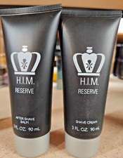 2 x British Sterling by Dana HIM RESERVE AFTER SHAVE BALM  SHAVE CREAM SET 3oz