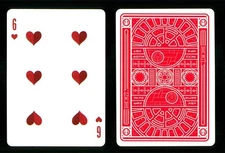 Playing card Star Wars Dark Side Red - 6 of Hearts ZT 24