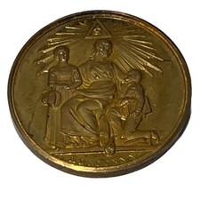1830 Great Britain Gilt Bronze Medal Free Masonic Charity  Benevolence