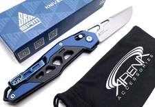 Sanrenmu SRM Axis Lock 9225-GI Front Flipper Pocket Knife D2 Blade G10 Tip Up