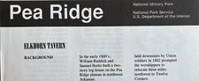 ELKHORN TAVERN - PEA RIDGE MILITARY PARK  NATIONAL PARK SERVICE UNIGRID BROCHURE