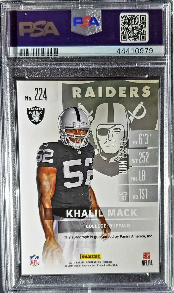 2014 Panini. Khalil Mack. CRACKED ICE. RC (3/22) PSA 10/AUTO 2014 Panini. Khalil Mack. CRACKED ICE. RC (3/22) PSA 10/AUTO