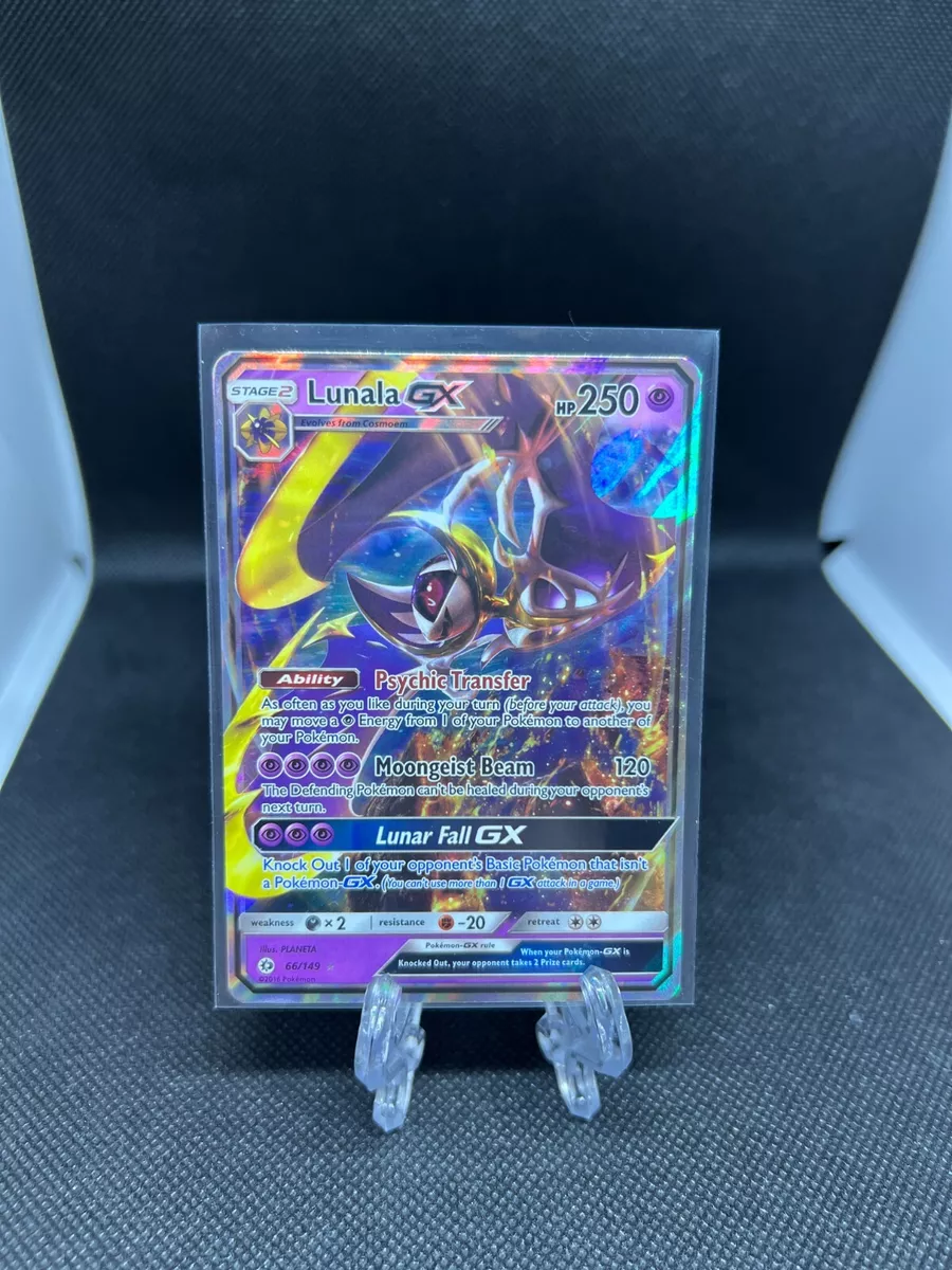 Lunala GX Foil/Holographic Pokemon Card 66/149 Sun & Moon Base