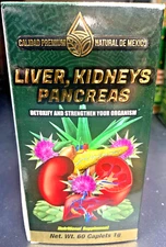 Hígado, Riñón y Páncreas Suplemento / Liver, Kidney and Pancreas 60 Capletas