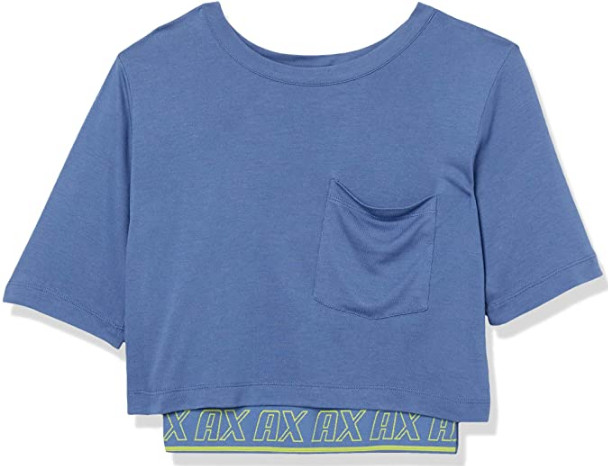 Женская укороченная футболка с логотипом AX Armani Exchange с коротким рукавомM 13790₽