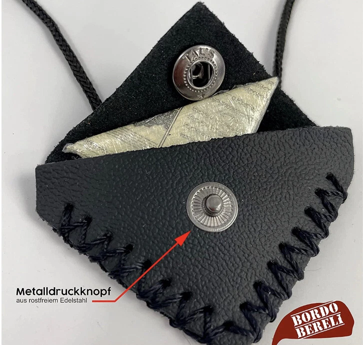Cevsen Kette Halskette Halsband Muska Islam Leder dreieck Allah Islam Geschenk - Bild 3 von 4
