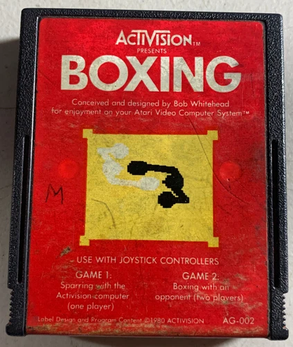 Tested Works Vintage 1980 Atari 2600 BOXING Video Game Cartridge Only AG-002