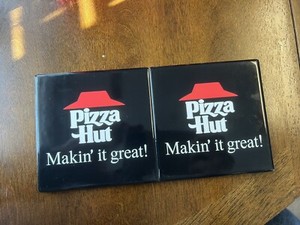2 Pizza Hut Coasters