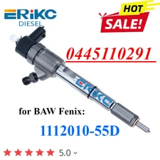 0445110291 Common Rail Injector For BAW Fenix FAW LD Truck 1112010-55D 