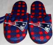 NEW ENGLAND PATRIOTS SLIPPER SLIDES MEN'S FOREVER COLLECTIBLES SLIPPERS S M L XL