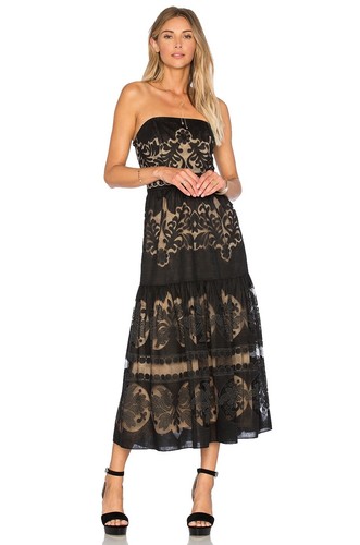 sparkly midi dress long sleeve Mac Duggal Blouson Sleeve Sequined Surplice Midi Dress Nude, Size 2
