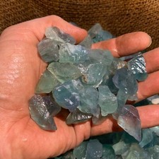 500 Carat Lots of SMALL Green Fluorite Rough - Plus a FREE Faceted Gemstone 