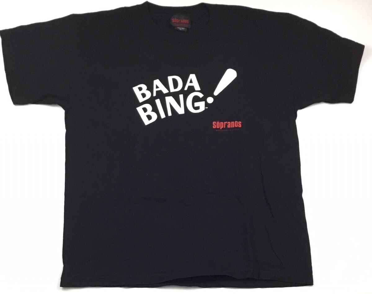 Vintage T-shirt Y2k Bada Bing Strip Club The Sopranos Promo HBO Show Sz XL