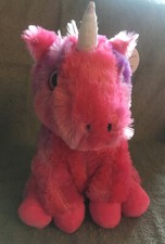 Spark Create Imagine Plush Unicorn 11 Pink Purple Glitter Eyes Lovey Rare